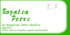 rozalia petri business card